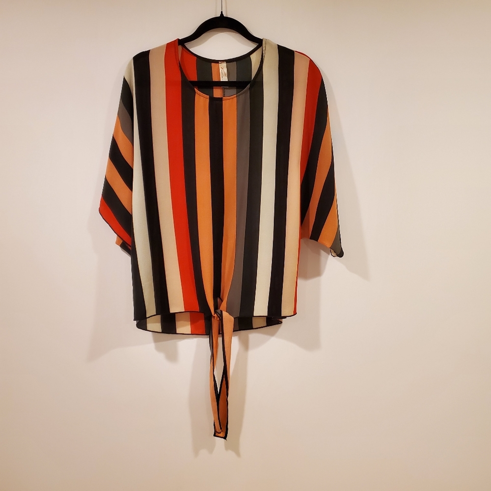 #m2d Multicolor Stripe Top Women's Size S